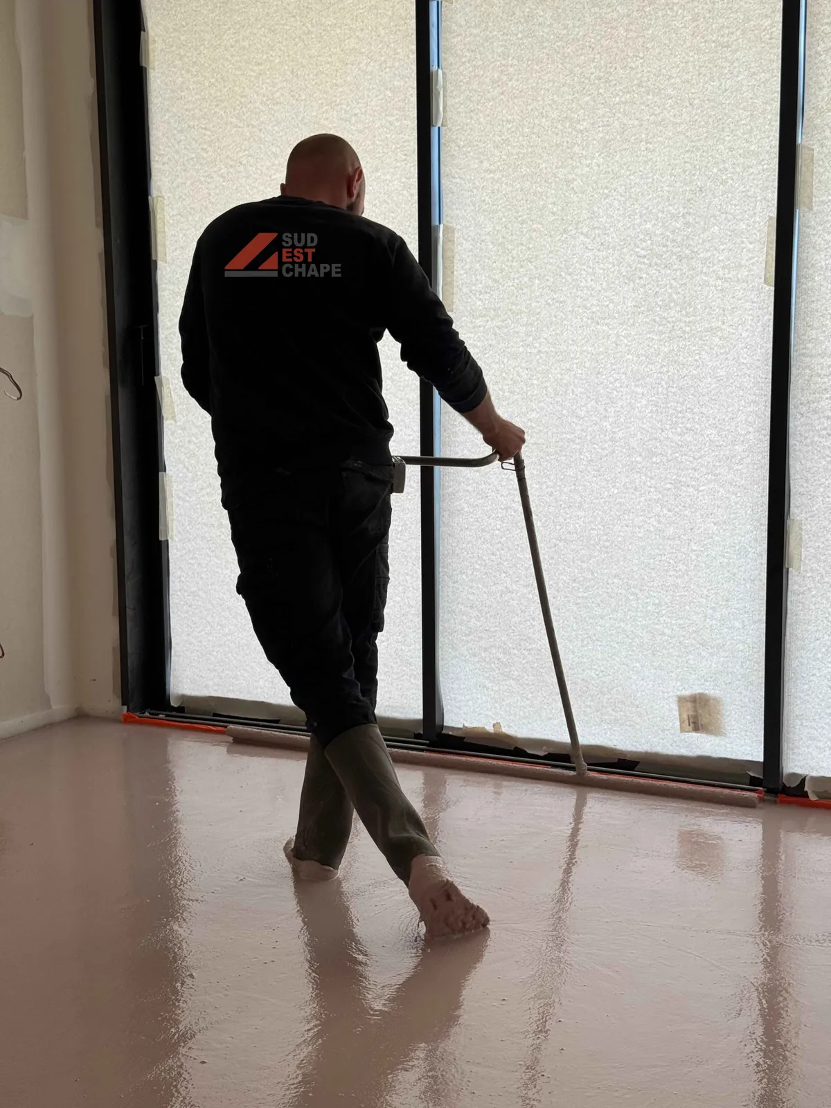 Chape anhydrite Thermio Max sur mousse polyuréthane projetée — villa, Six-Fours-les-Plages (83)